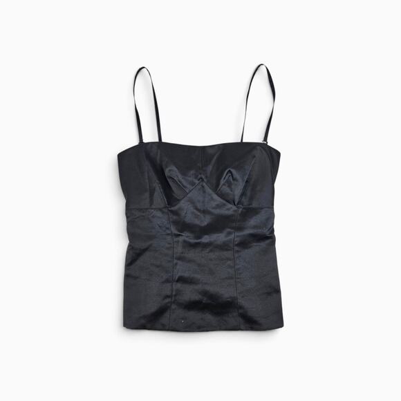 Intimissimi Tops - Y2k Euro Black Cami Top Intimissimi Satin - Size Medium